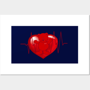 Teddy Bear Heartbeat II Posters and Art